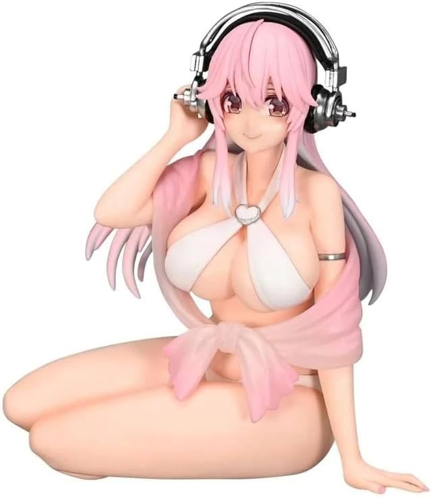 Super Sonico – Noodle Stopper Figure White Bikini Version – FuRyu – Action Figure