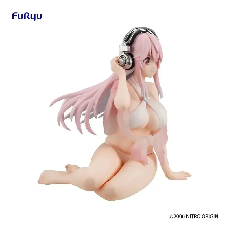 Super Sonico – Noodle Stopper Figure White Bikini Version – FuRyu – Action Figure