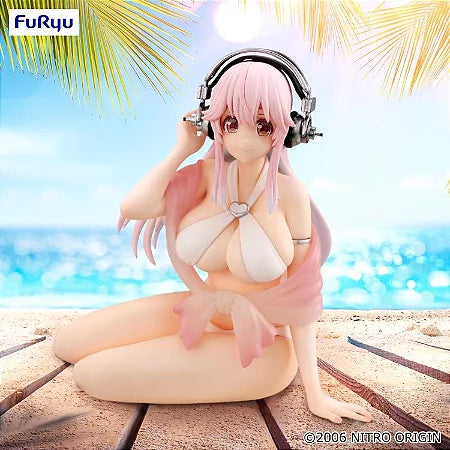 Super Sonico – Noodle Stopper Figure White Bikini Version – FuRyu – Action Figure